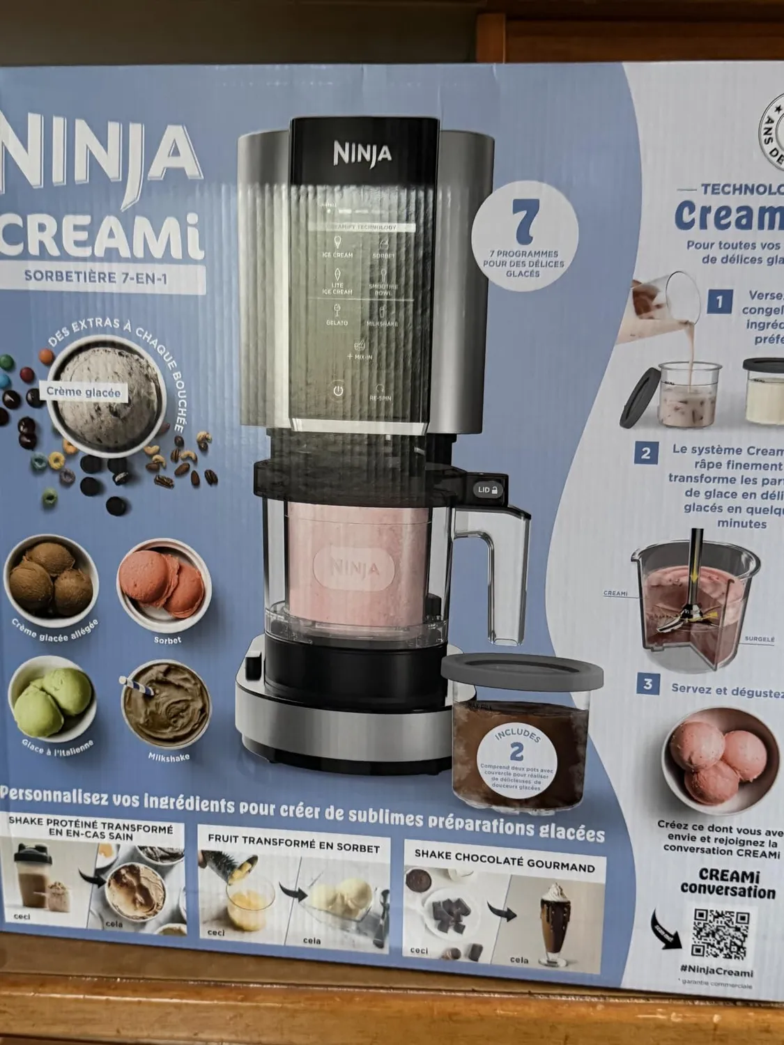 Ninja CREAMi Gelatiera 1,4L Grigio 2 Vasetti