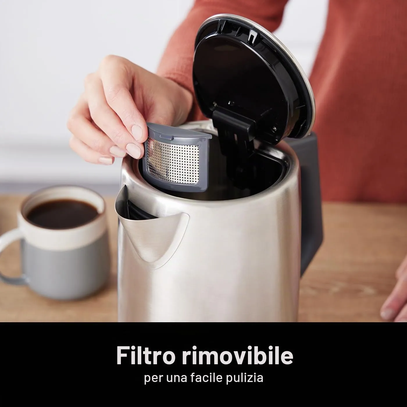 Ninja Bollitore Elettrico 1,7 L Acciaio Temperatura 6 Livelli