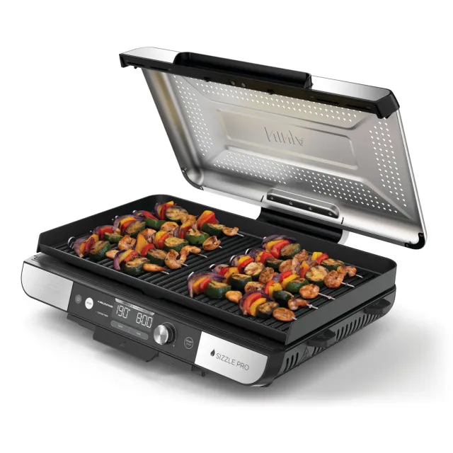 Ninja Sizzle Pro XL Griglia Elettrica Piastra 260°C 10 Burger