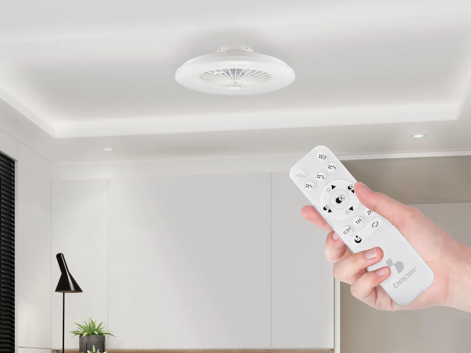 Beper P206VEN640 ventilatore soffitto 50 cm bianco LED