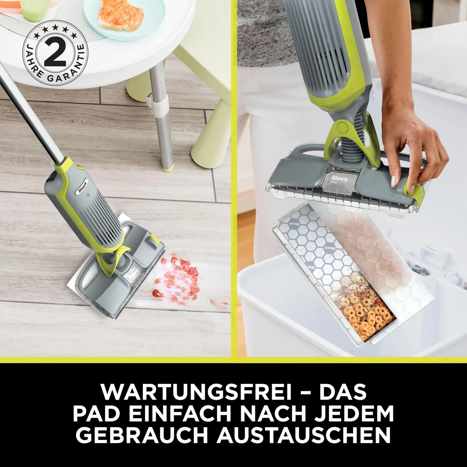 Shark VacMop 2 in 1 Lavapavimenti Senza Filo Leggero