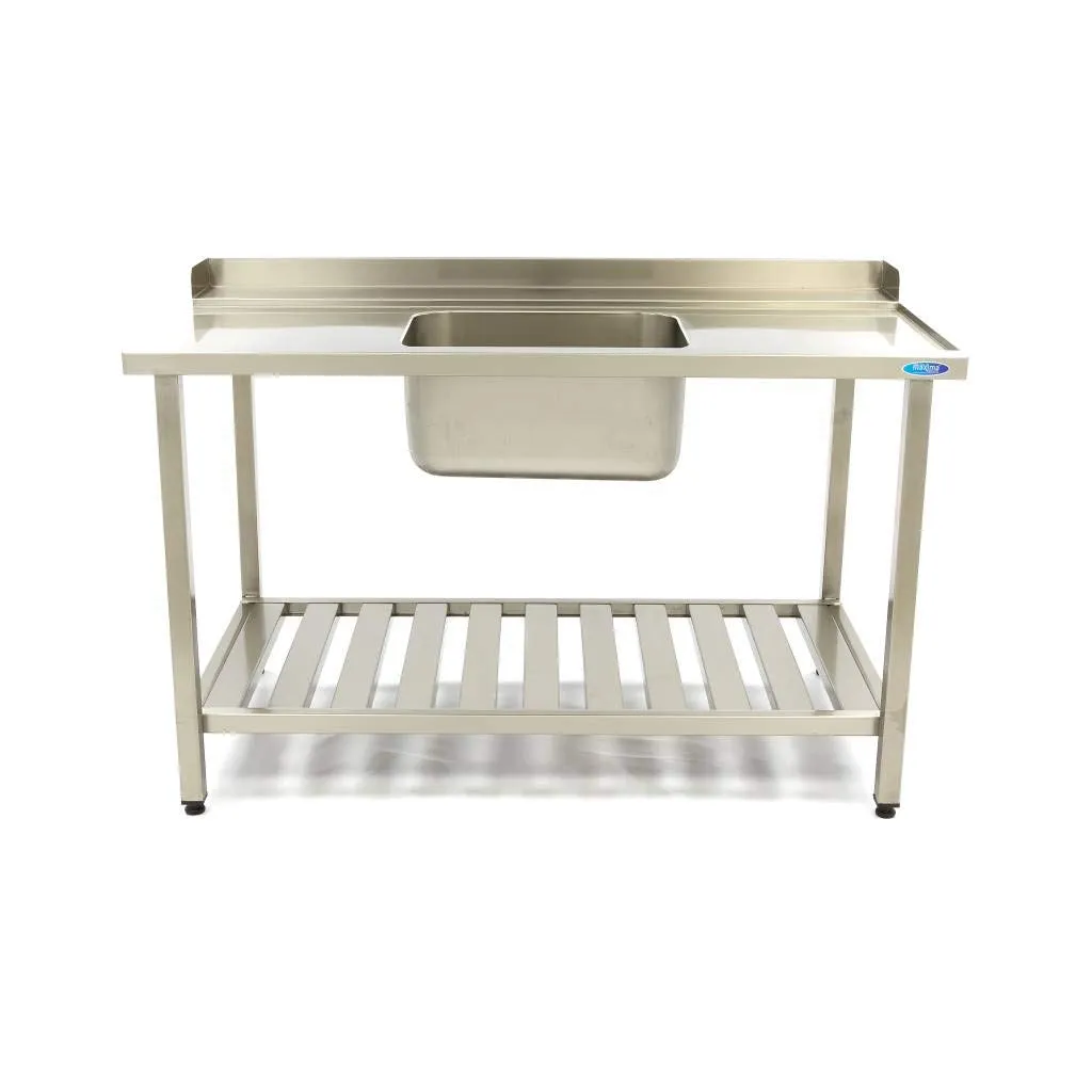 Pizza Maxima tavolo lavello 120x75 destra acciaio inox