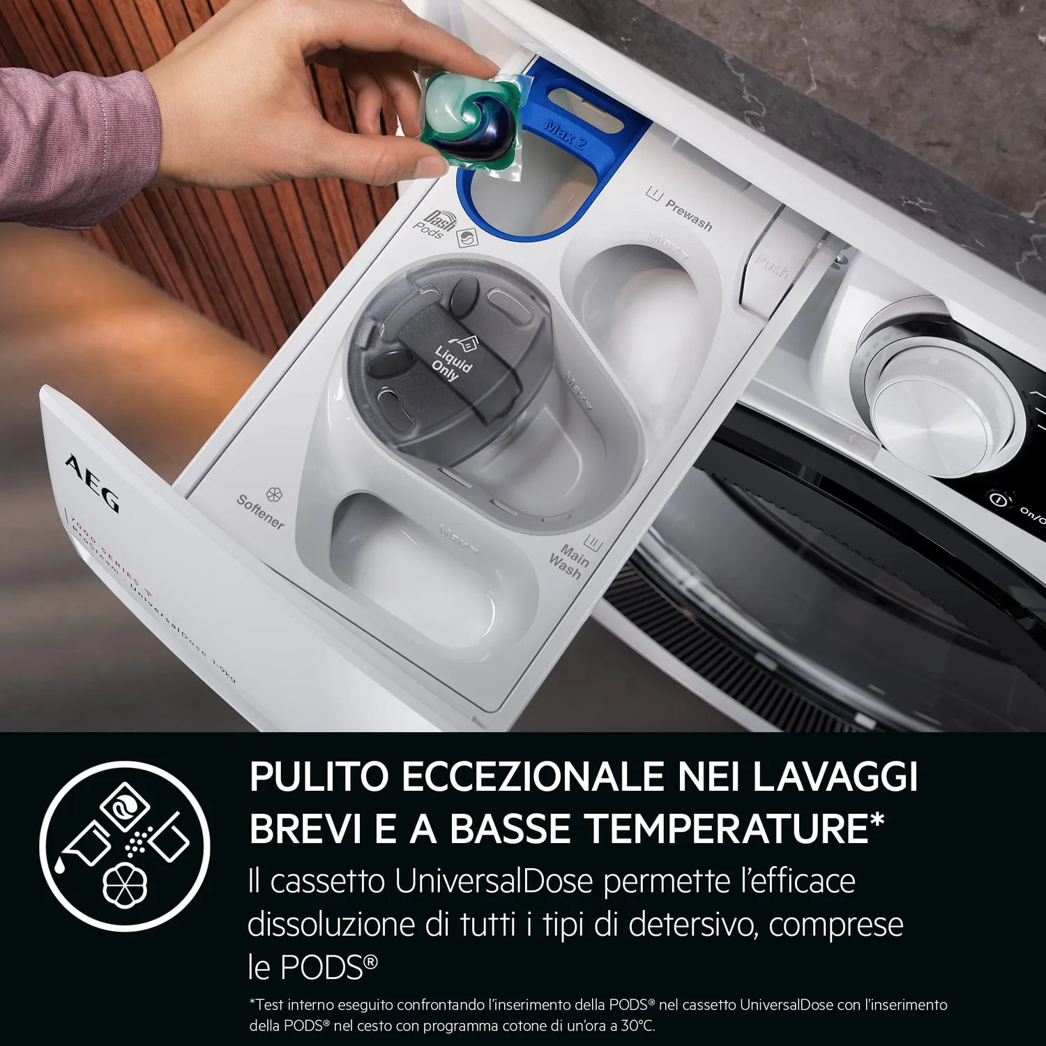 AEG Serie 8000 LR8H84BBY lavatrice 8 kg ProSteam vapore