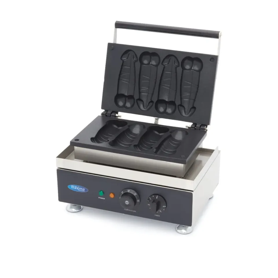 Maxima Gastro piastra waffle pene 4 pezzi antiaderente