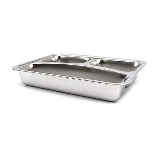 Pizza Maxima piatto 3 scomparti acciaio inox