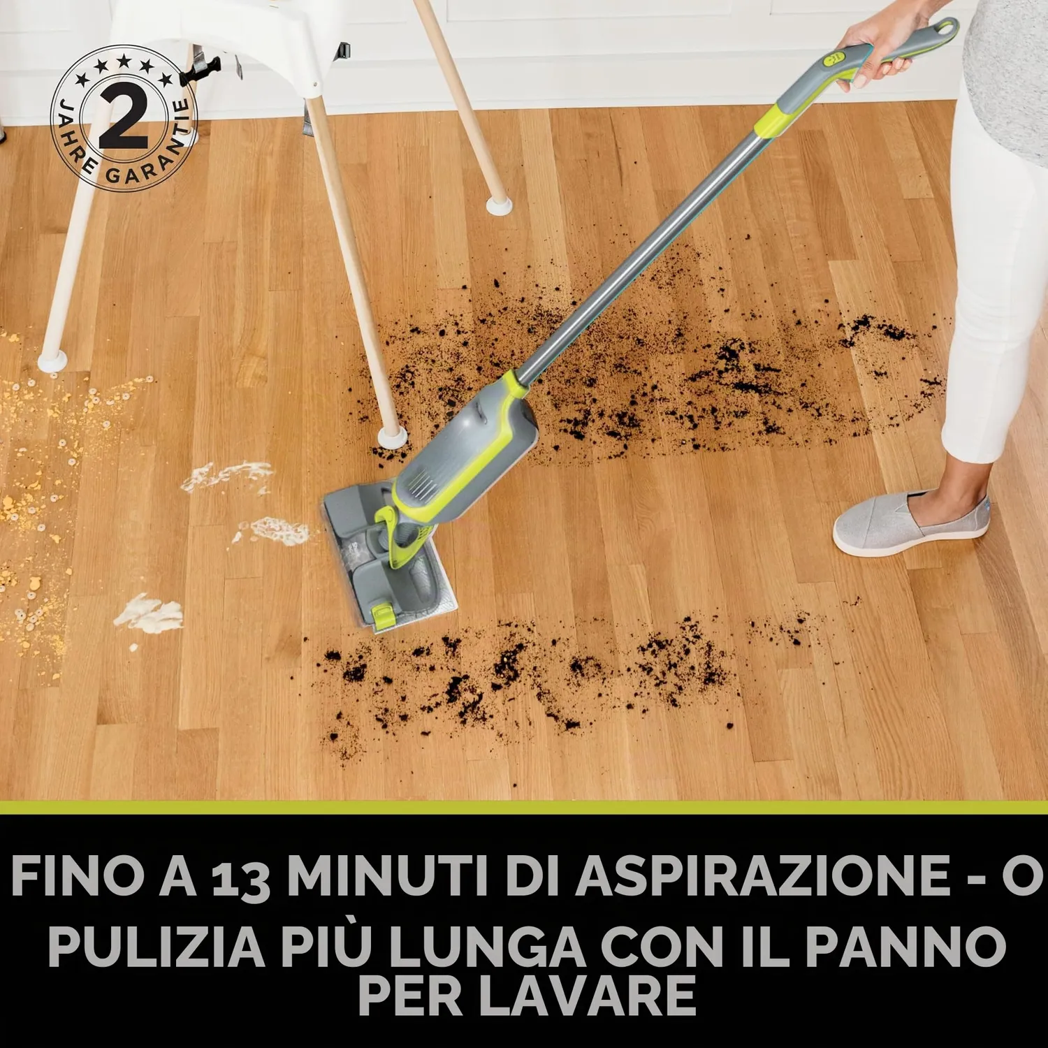Shark VacMop 2 in 1 Lavapavimenti Senza Filo Leggero