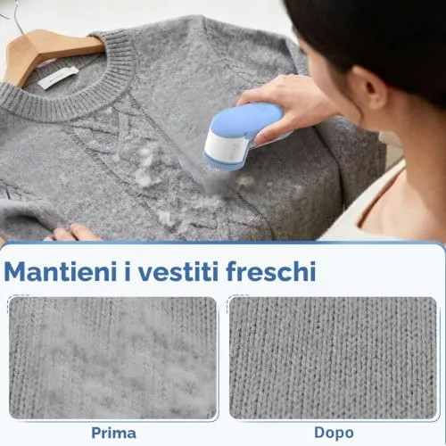 YASHE Leva Pelucchi Elettronico a Batteria con 2 Lame