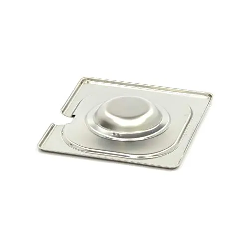 Maxima coperchio Gastronorm 1/6 inox con foro cucchiaio