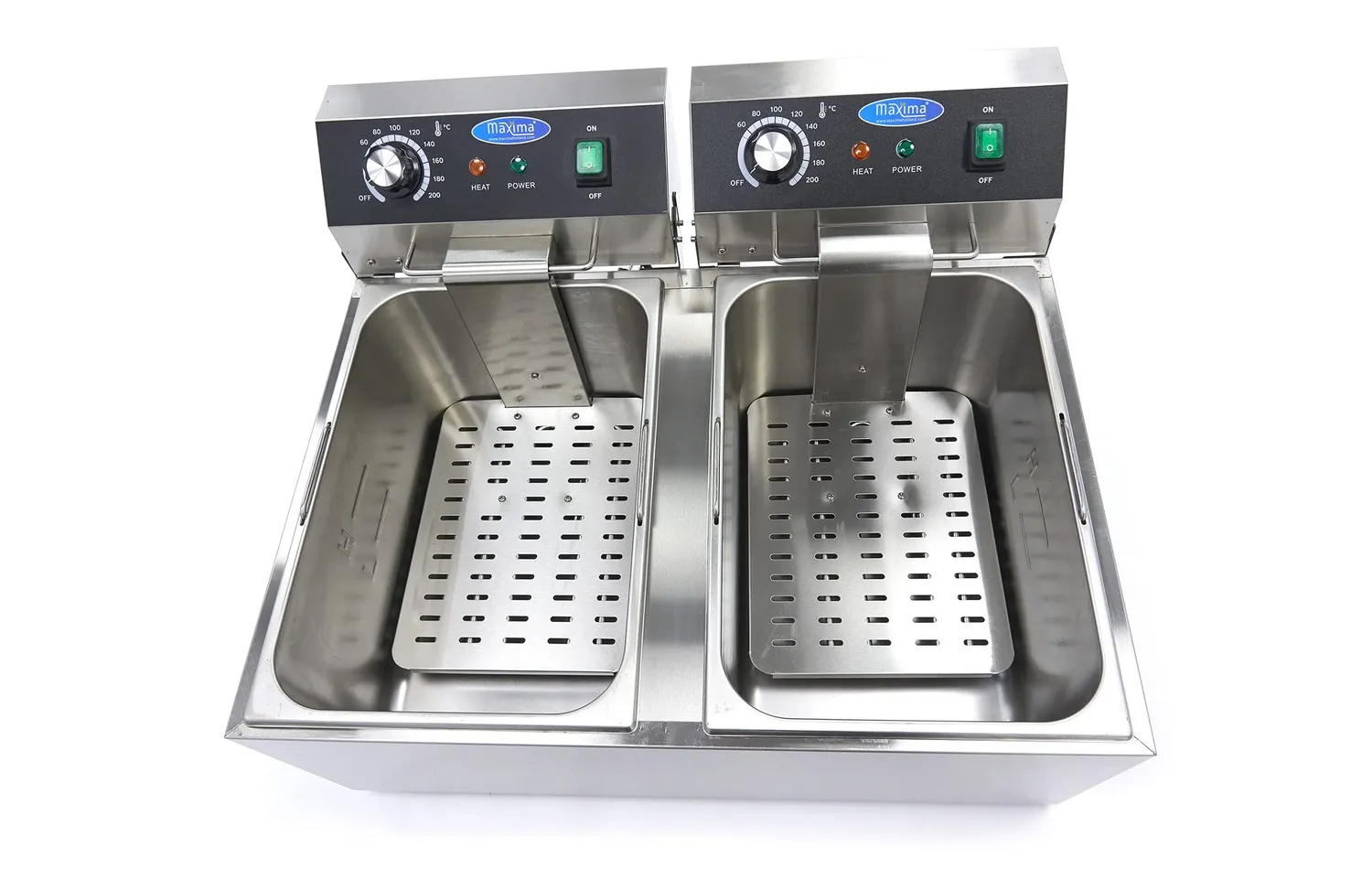 Pizza Maxima friggitrice professionale 2 vasche 11 L termostato