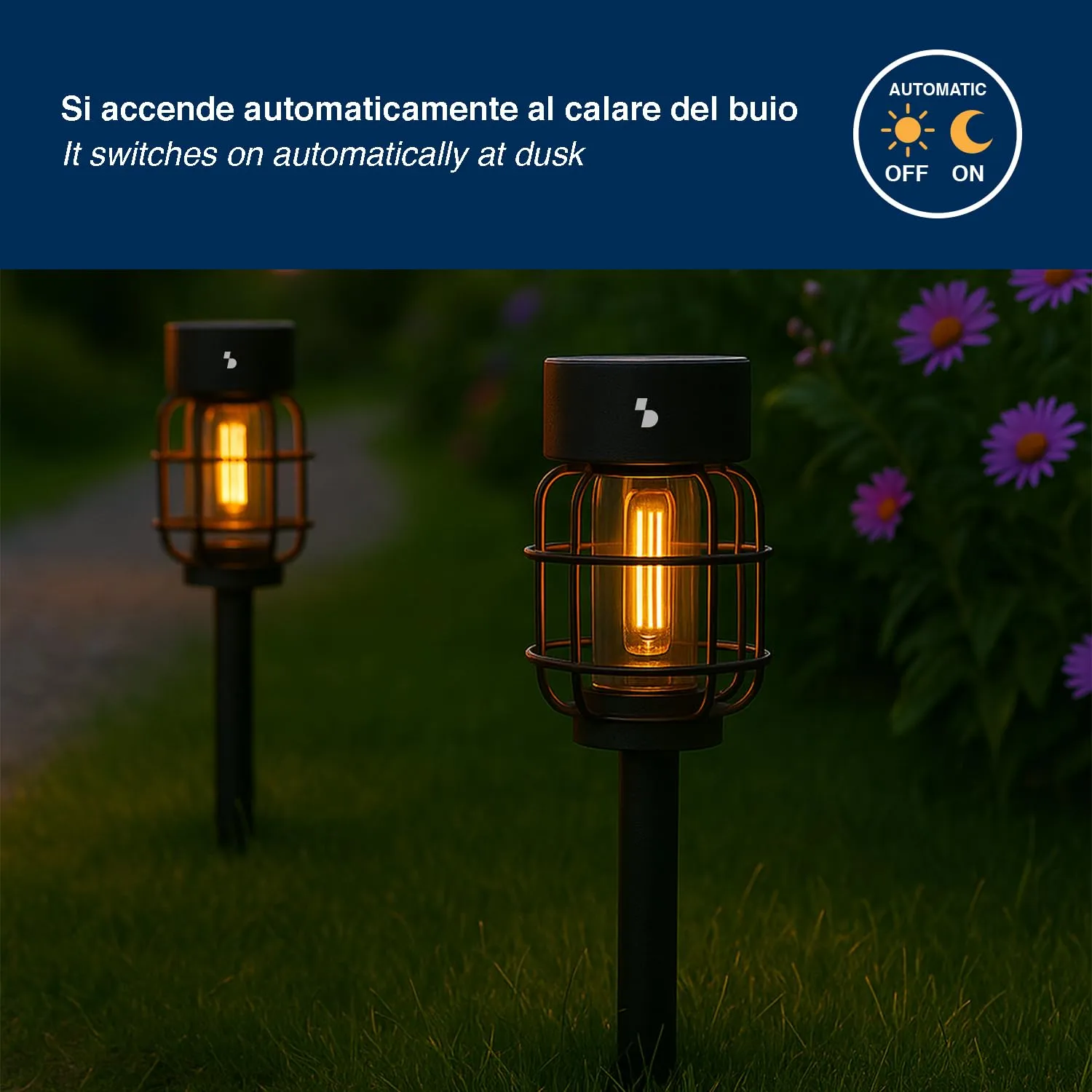 Beper Lucea P207ILO021 lampade solari set 2 pezzi IP44