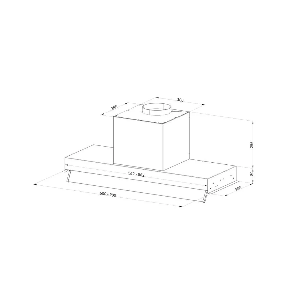 Samet Kripto60 cappa sottopensile 60 cm inox aspirante
