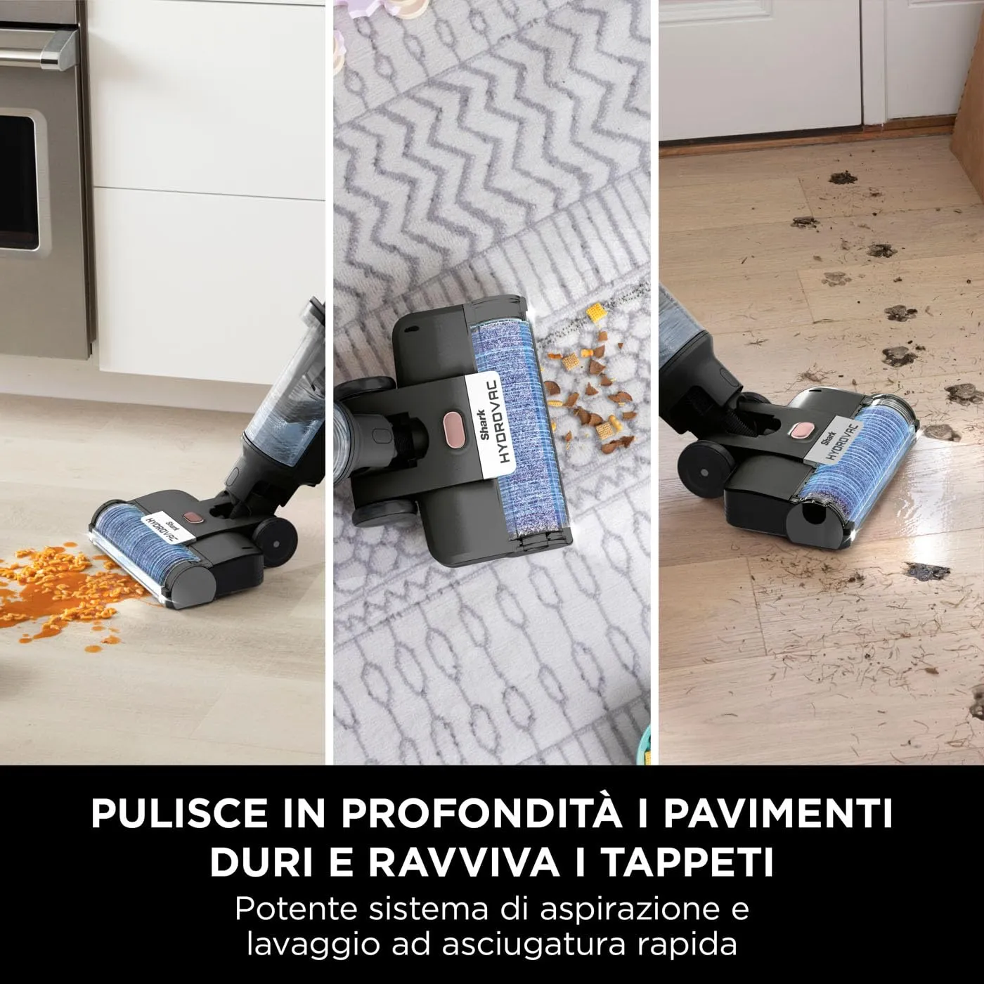 Shark HydroVac lavapavimenti senza filo nero