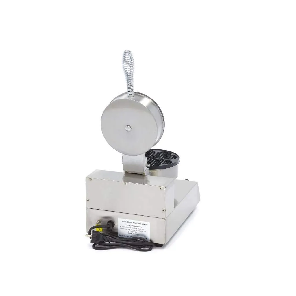Maxima piastra waffle cuore singola 1000W antiaderente