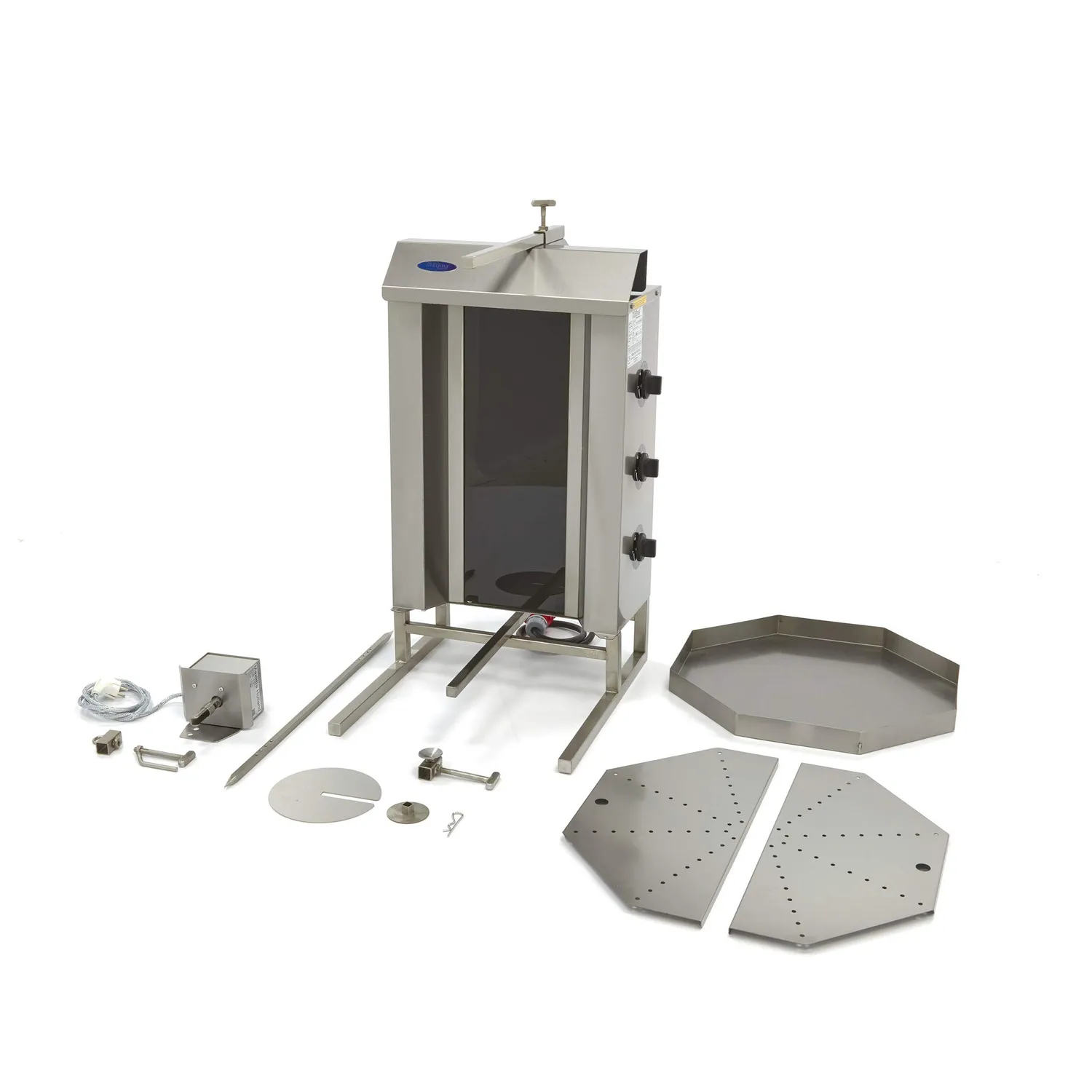 Pizza Maxima Grill Kebab 3 Fuochi Elettrico 30 kg Alto