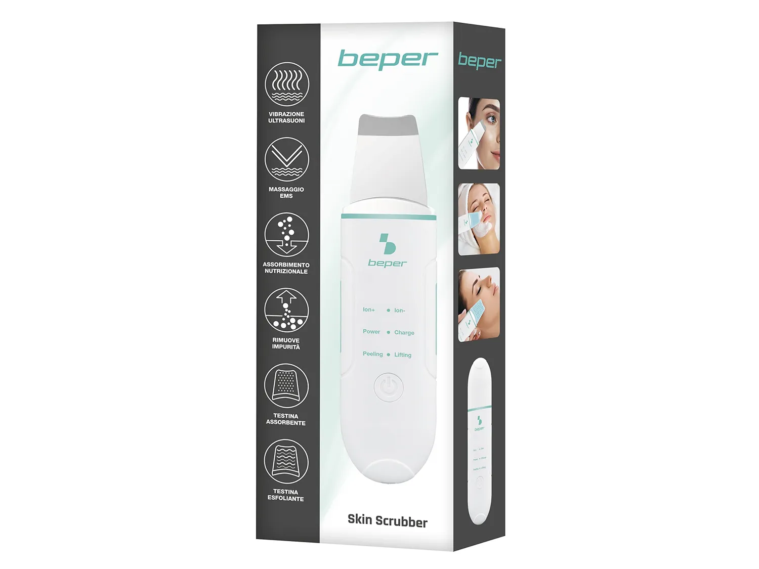 Beper P302VIS003 pulizia viso ultrasuoni 4 funzioni ionico