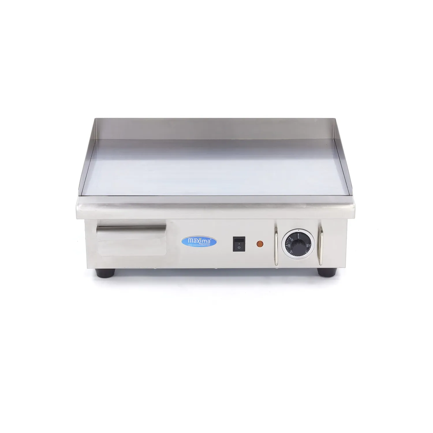 Pizza Maxima Gastro piastra barbecue 55 cm liscia 3000 W cromata