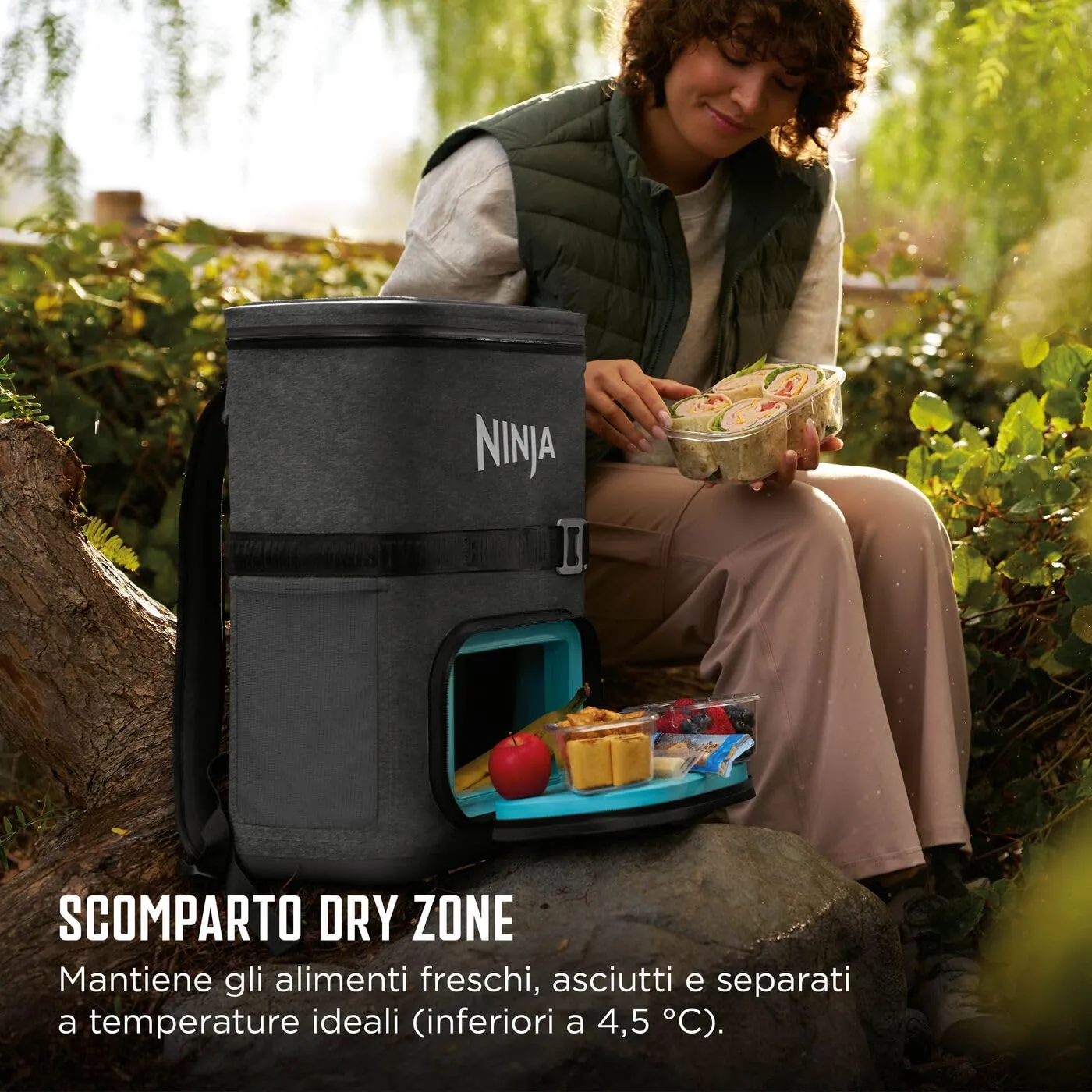 Ninja FrostVault Go Zaino Frigo 17L Grigio 24 Lattine