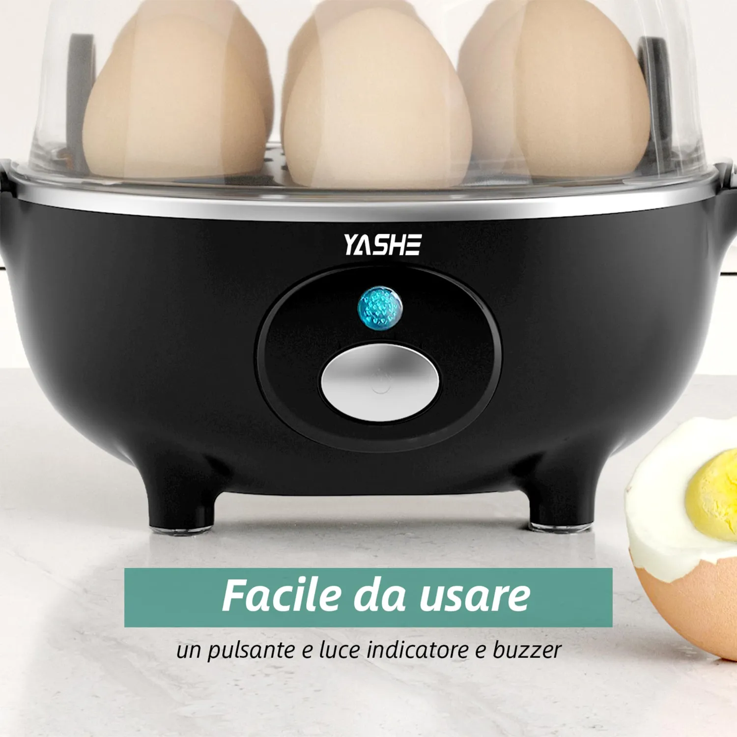 YASHE Cuociuova Elettrico 360W 7 Uova BPA Free