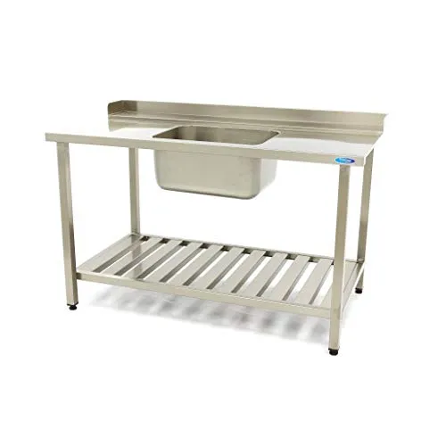 Pizza Maxima tavolo lavello 120x75 destra acciaio inox