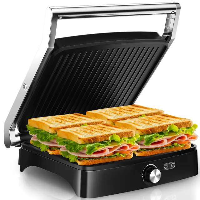 YASHE piastra panini 2000W 4 fette apribile 180°