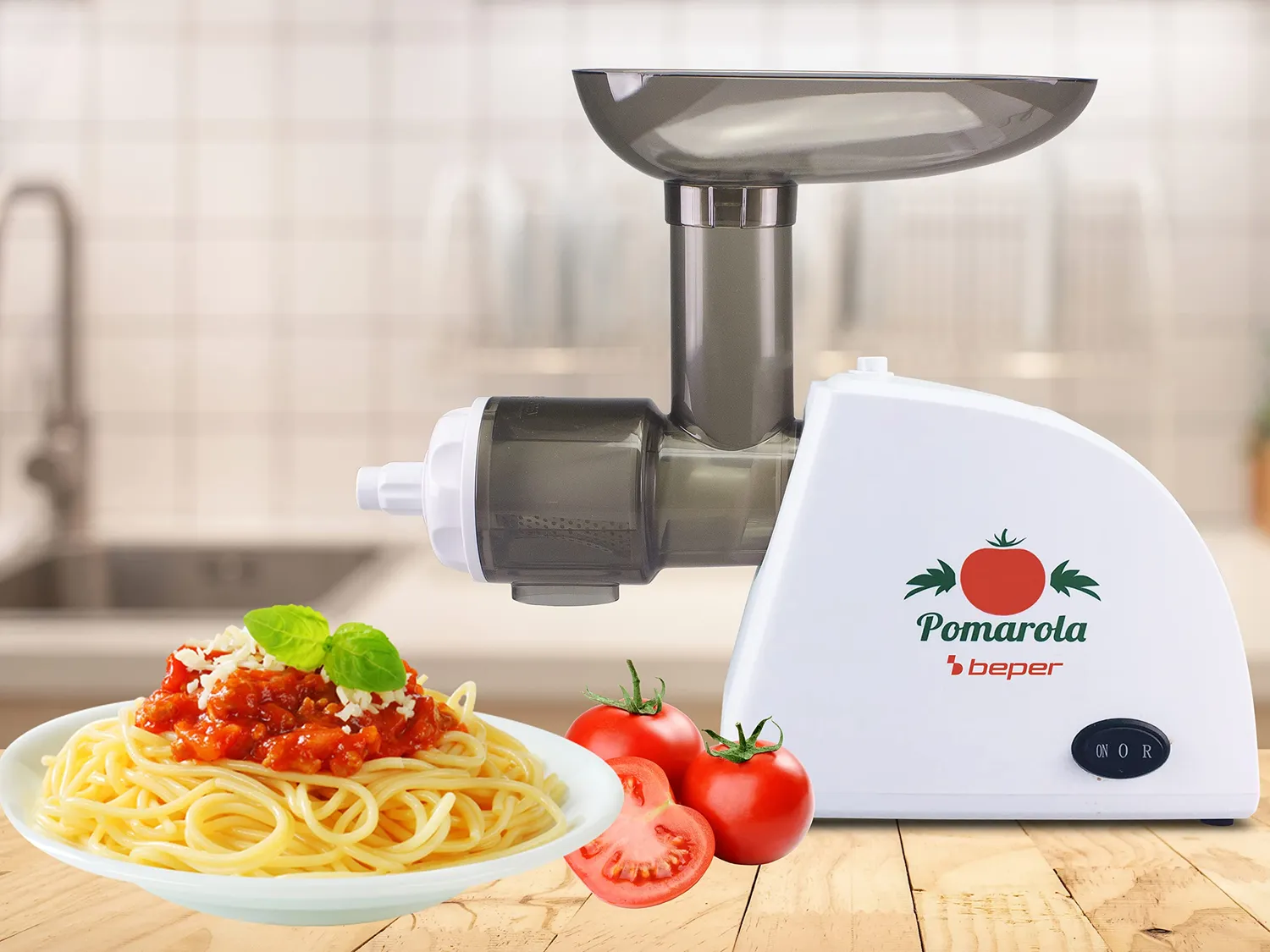 Beper BP.720 Passapomodoro Elettrico 300 W Filtro Inox