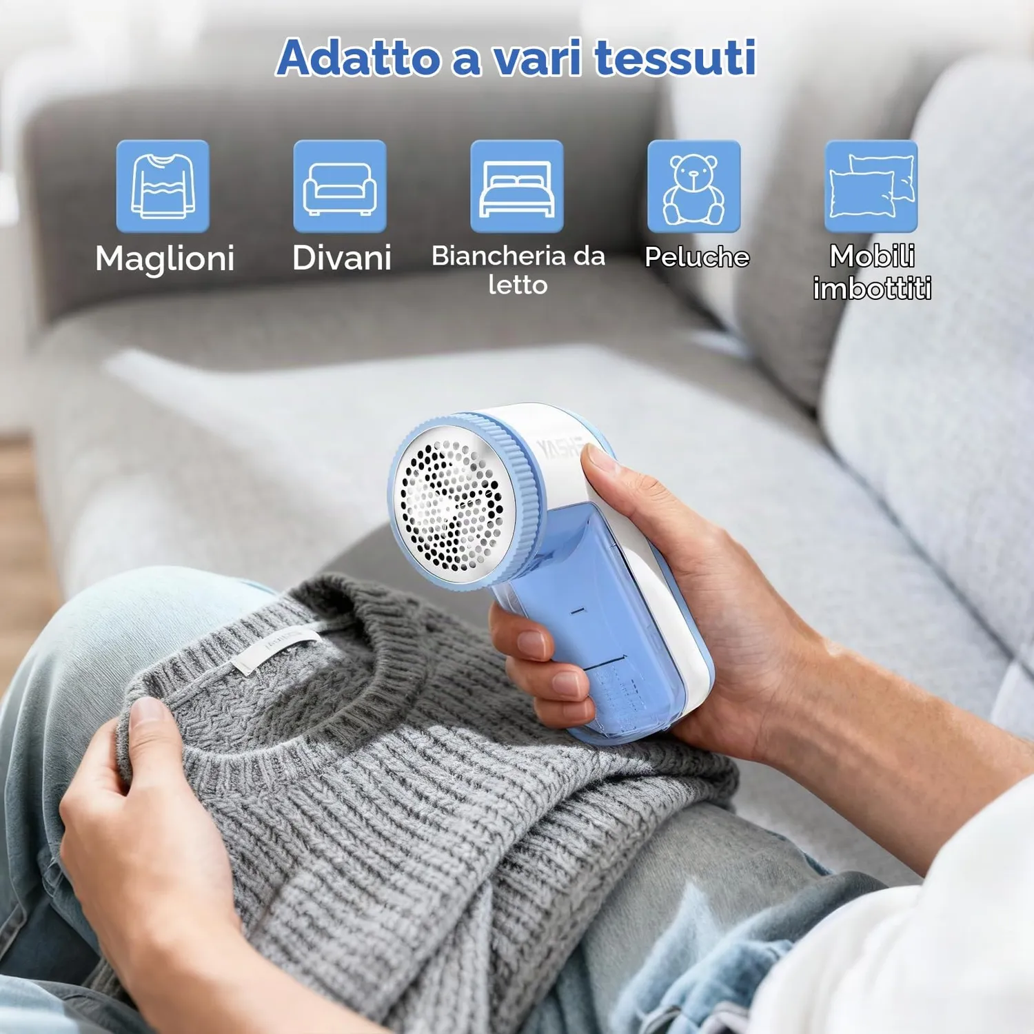 YASHE Leva Pelucchi Elettronico a Batteria con 2 Lame