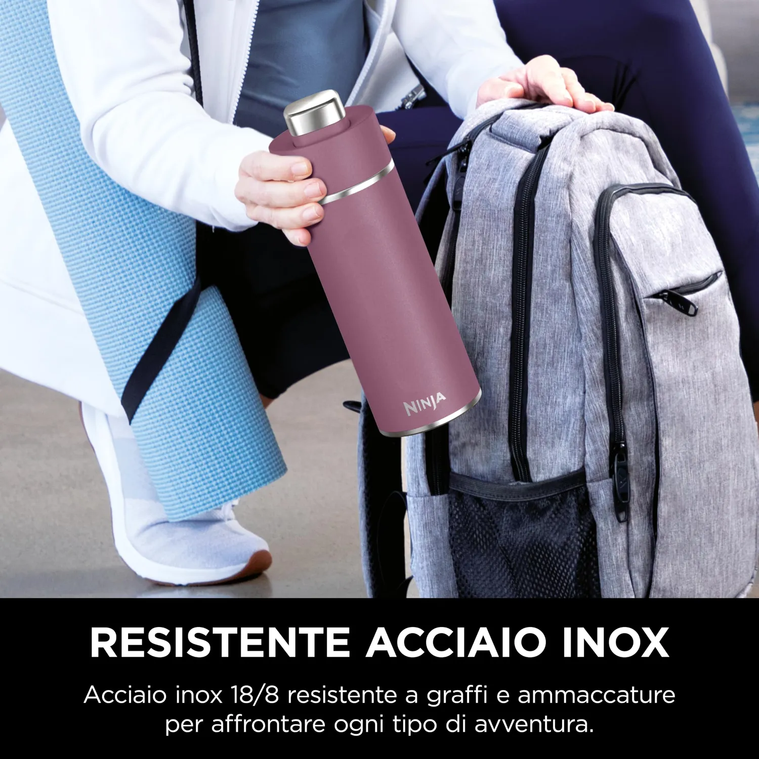 Ninja Thirsti DW2401EUUKMV borraccia termica gassate 700 ml malva
