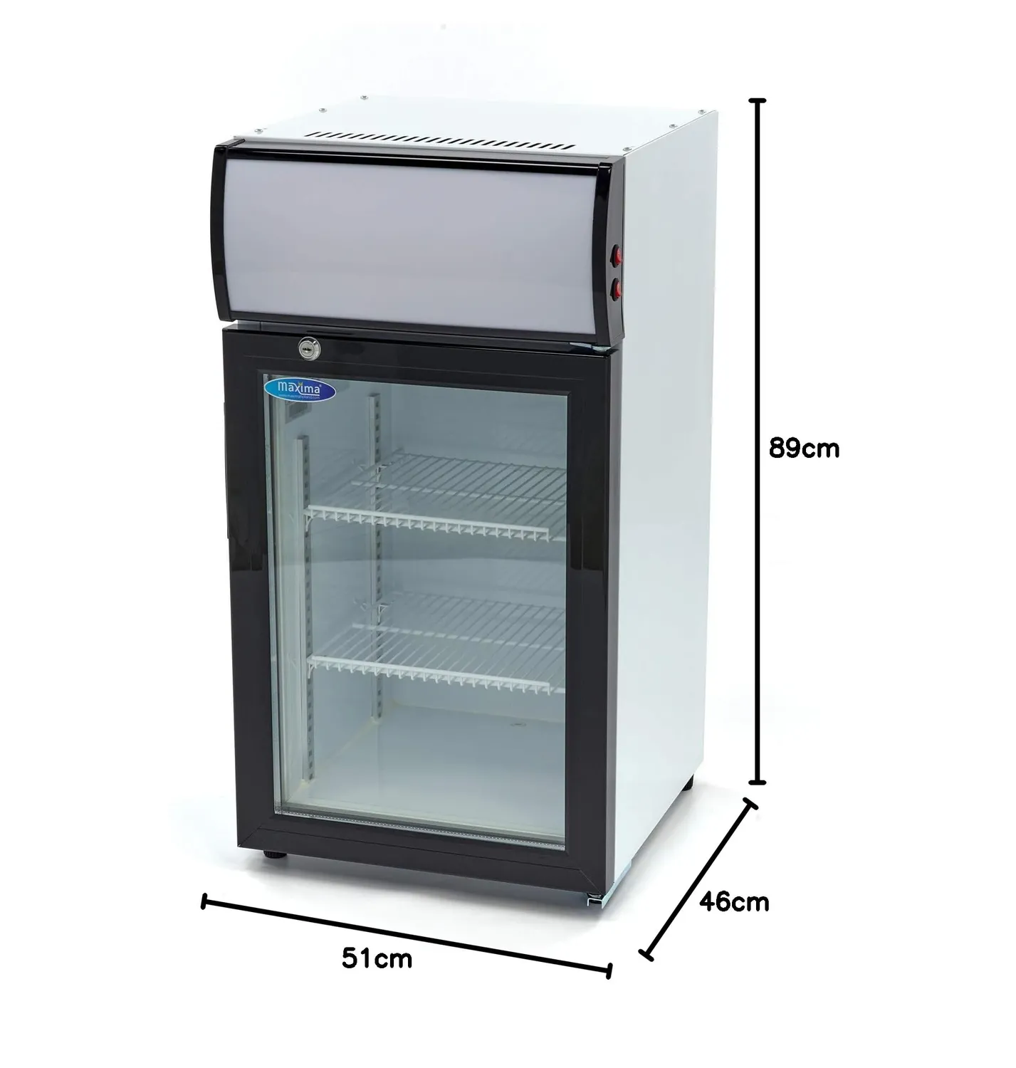 Maxima 09404000 Mini frigo espositore 50 L vetro