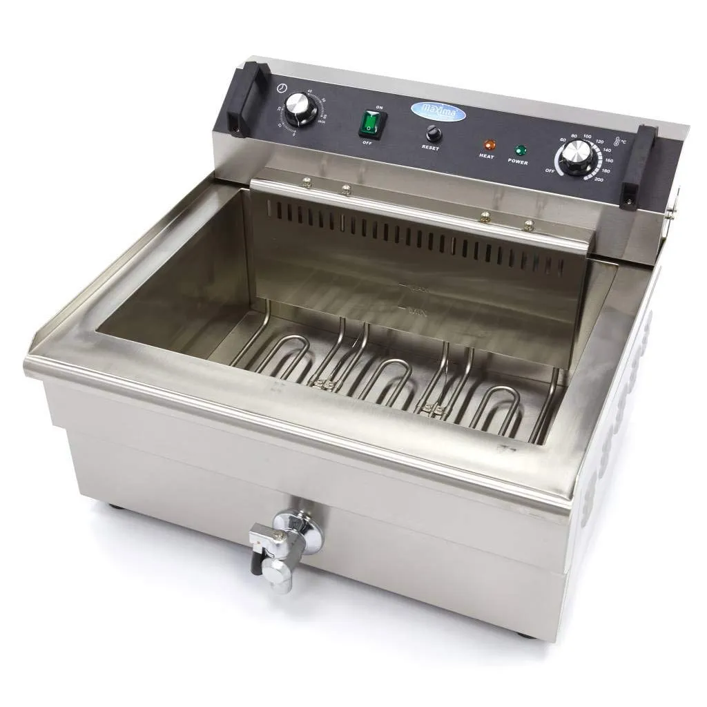 Maxima friggitrice elettrica pesce 30L rubinetto 6kW