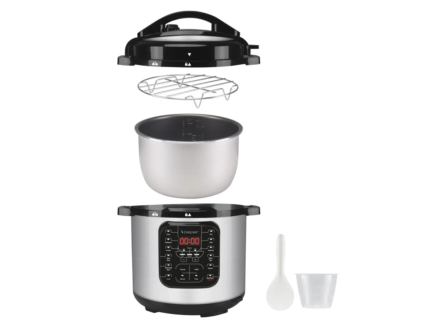 Beper P101COS001 Multicooker Pentola Pressione 6 L 15 Programmi
