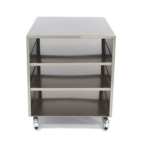 Maxima tavolo carrello inox porta macchine 4 ruote