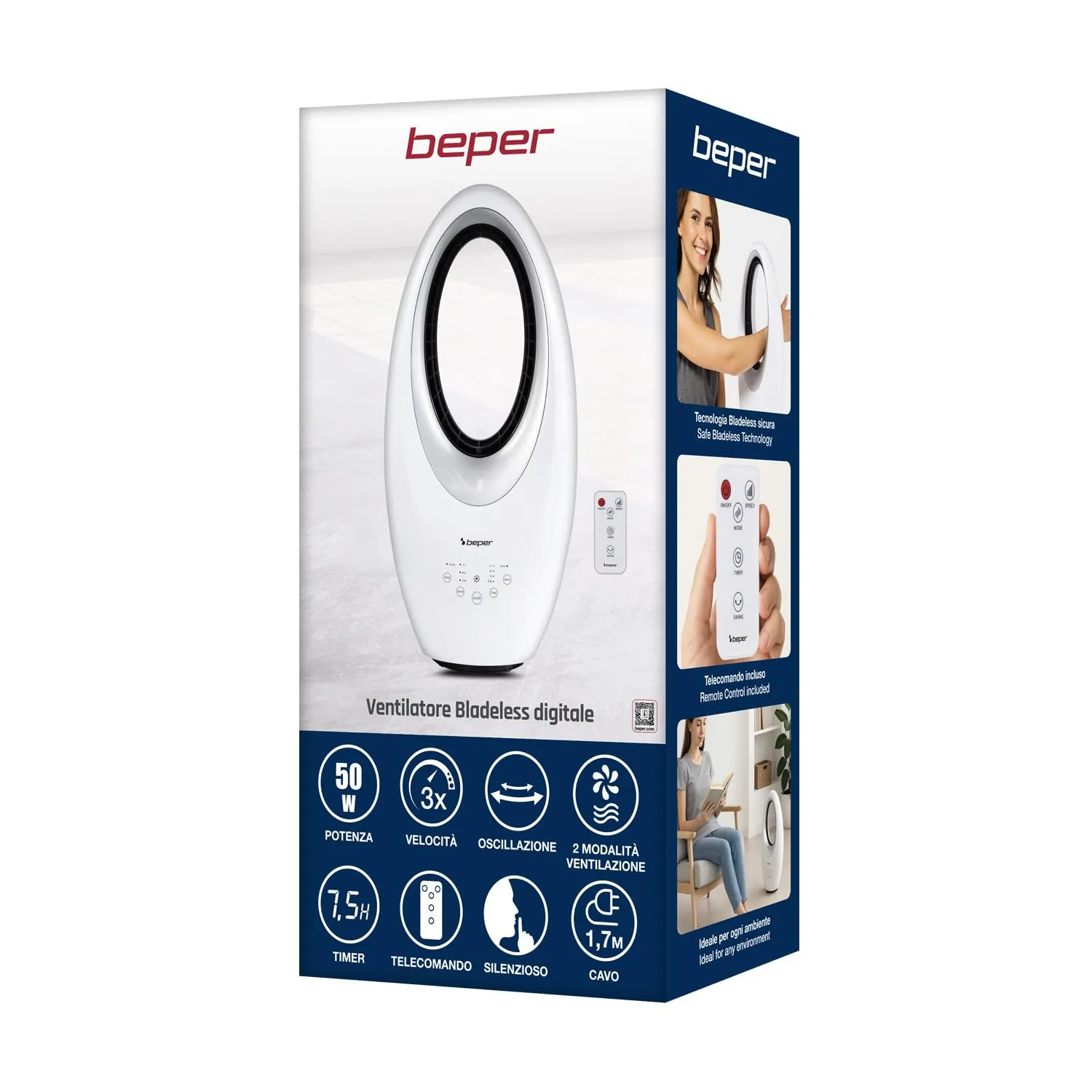 Beper P206VEN351 ventilatore senza pale con telecomando