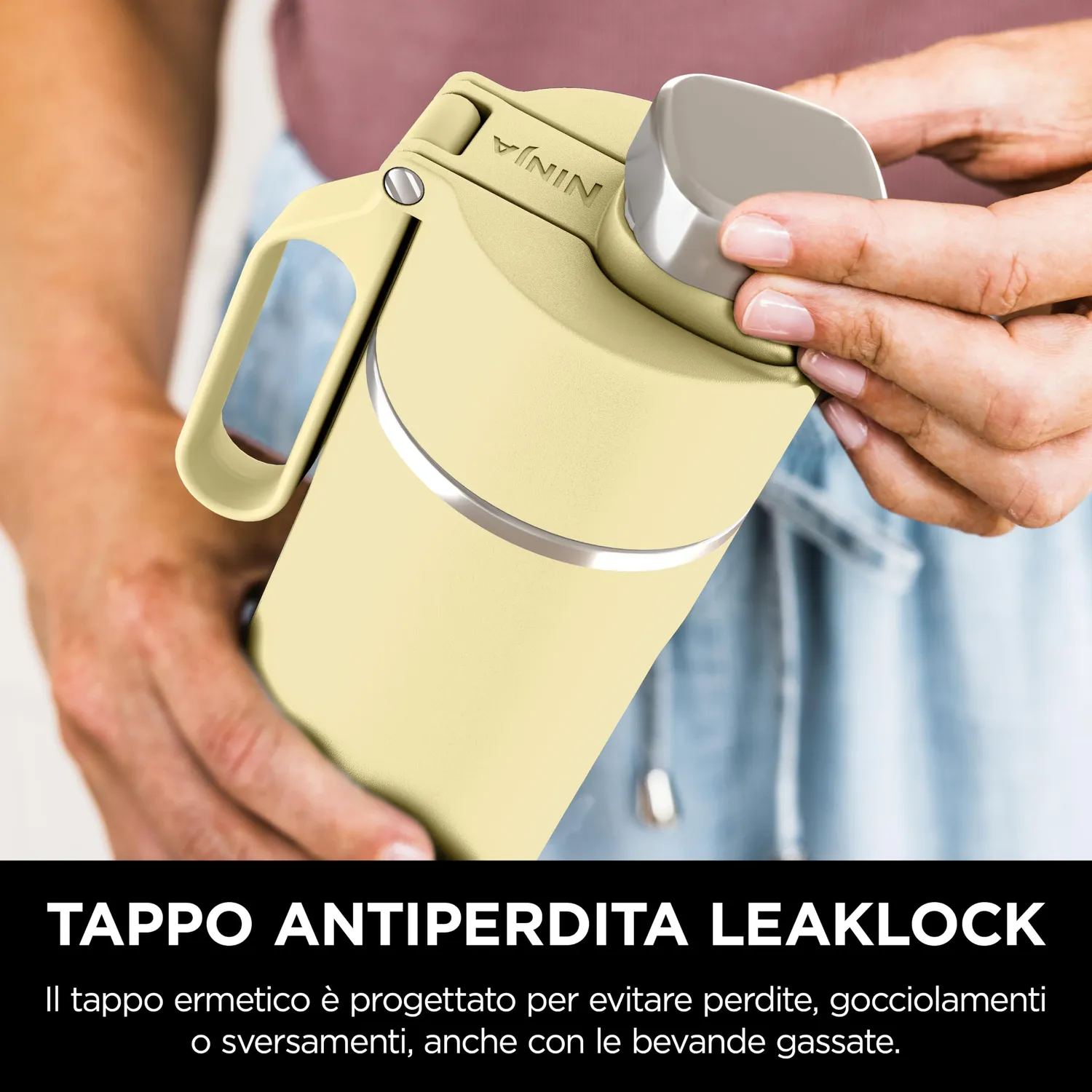 Ninja Thirsti DW2401EUUKYL borraccia termica gassate 700 ml giallo