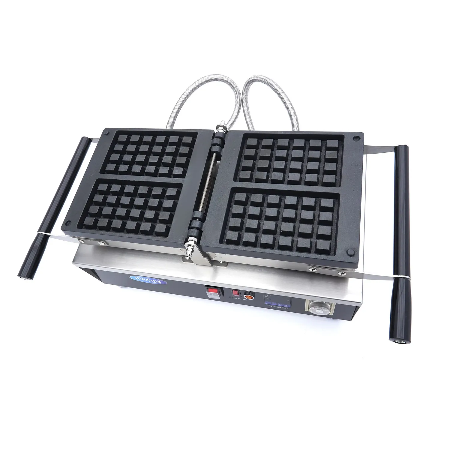 Maxima Classic Belga 2 Pezzi Piastra Waffle Digitale Girevole