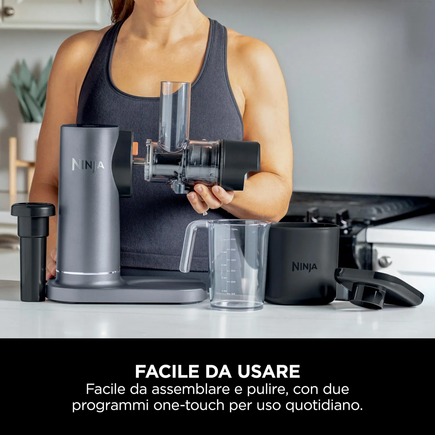 Ninja Cold Press estrattore succo a freddo 3 in 1 grigio
