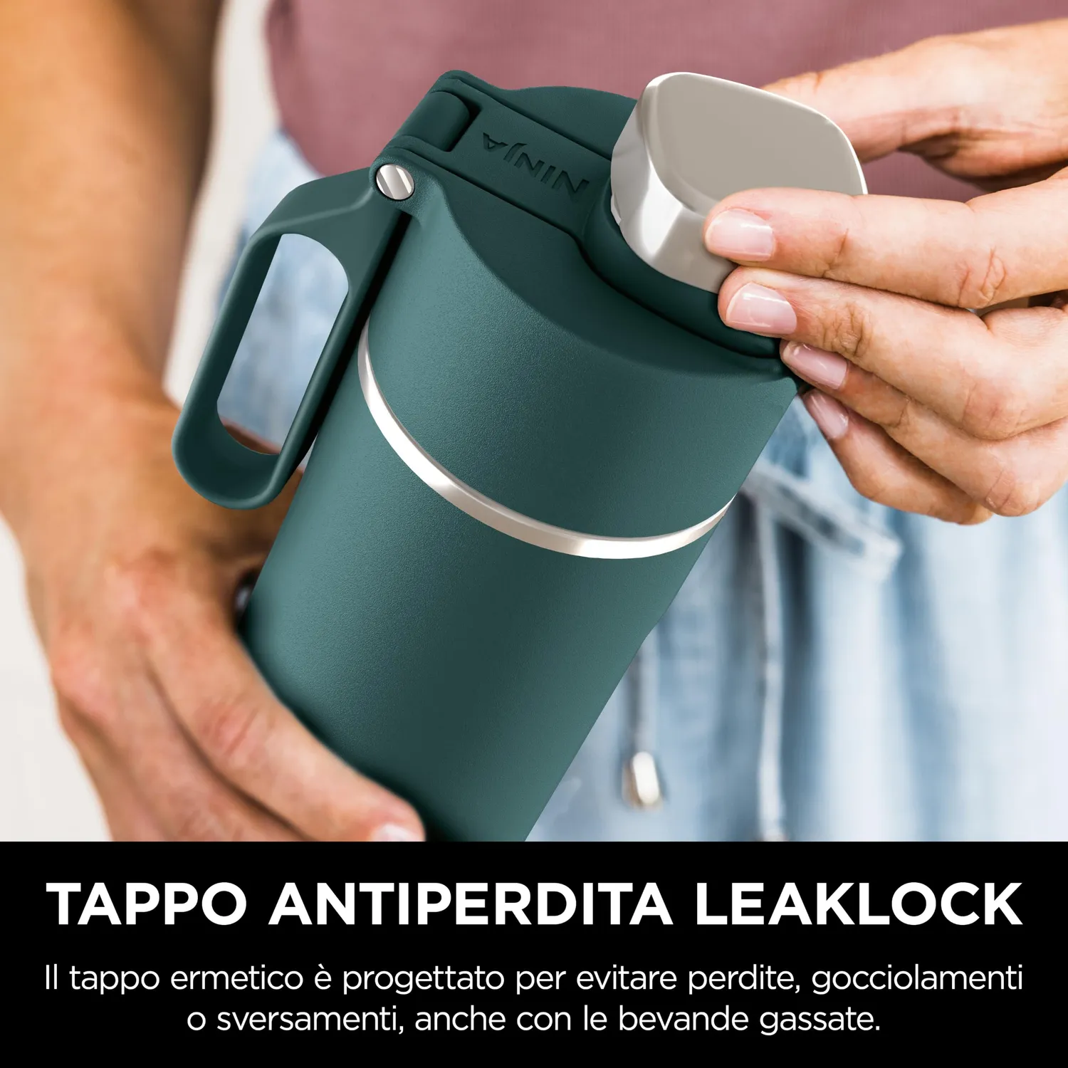 Ninja Thirsti DW2401EUUKTL borraccia termica 700 ml ottanio scuro