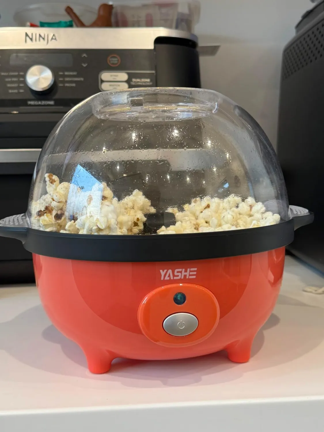 YASHE Macchina Popcorn Elettrica 650W Ciotola 3L Antiaderente