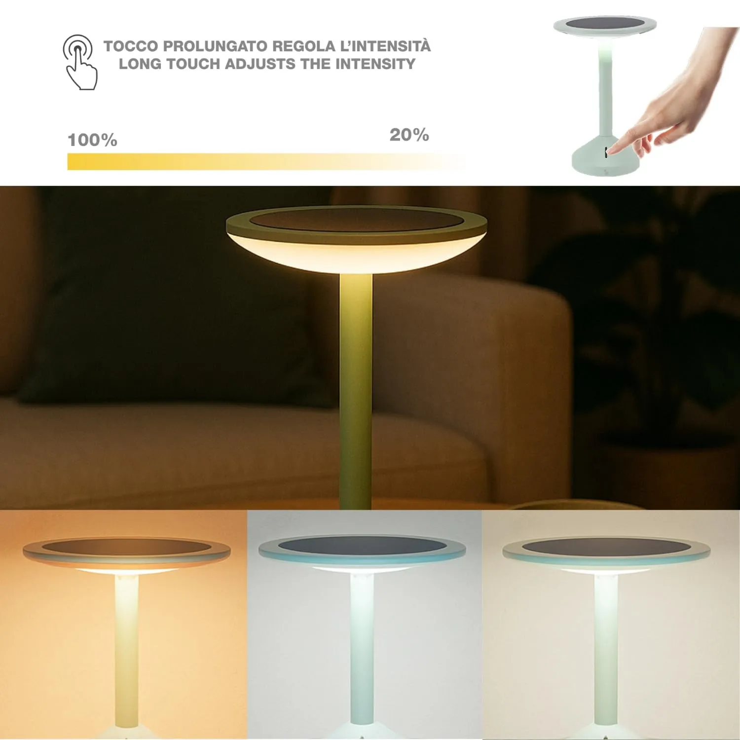 Beper Helia P207ILO600 Lampada Tavolo Solare LED