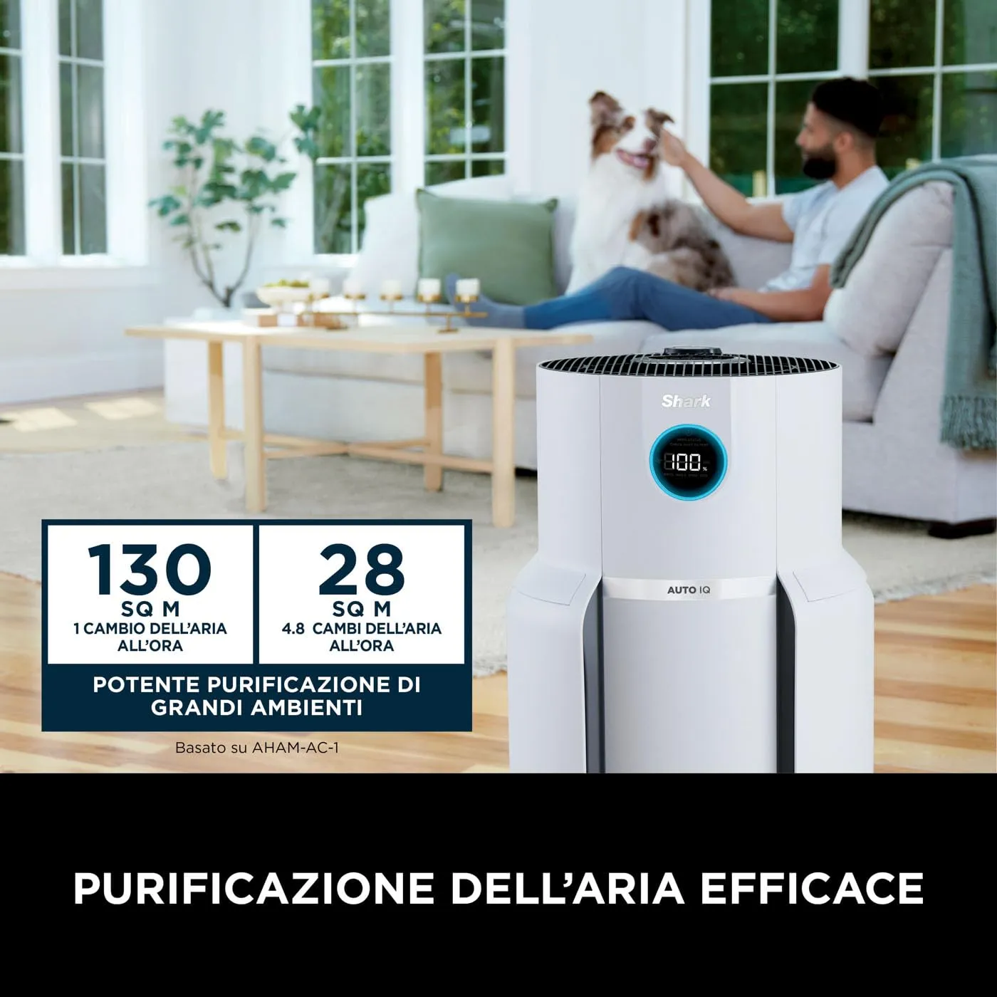 Shark NeverChange MAX purificatore aria bianco 130 mq