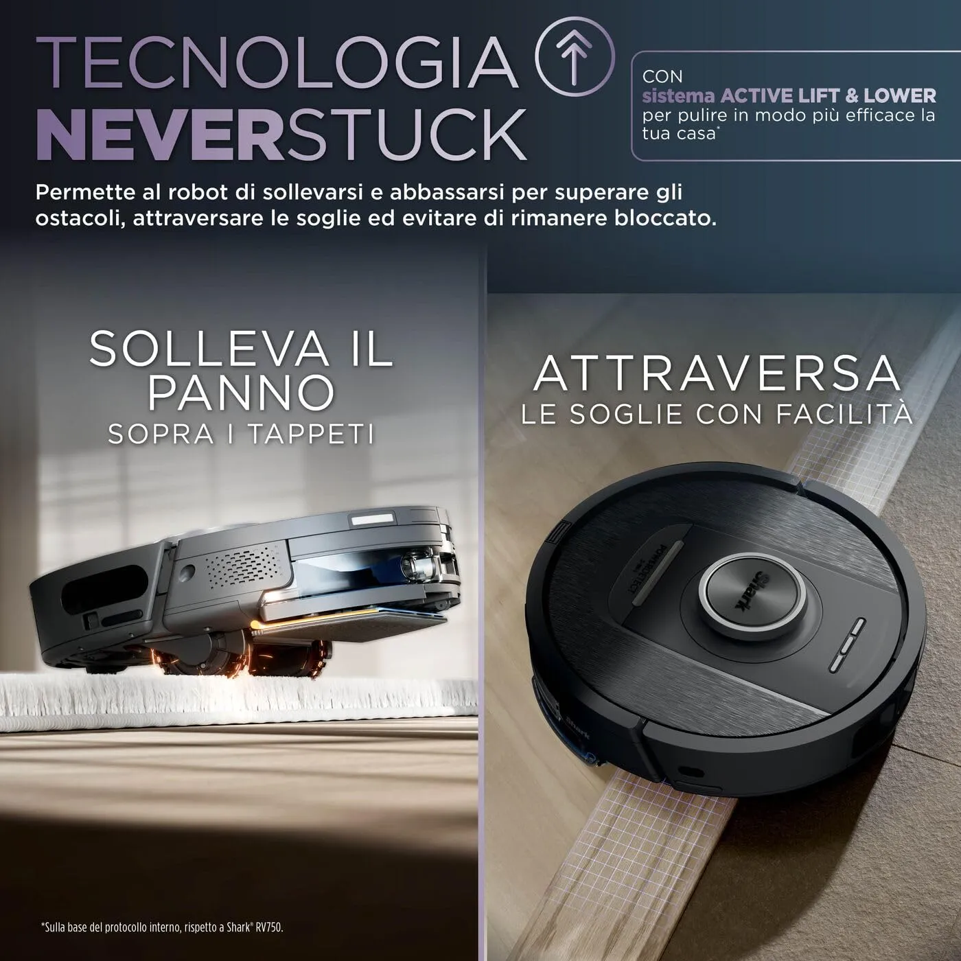 Shark PowerDetect NeverTouch Pro robot aspirapolvere nero