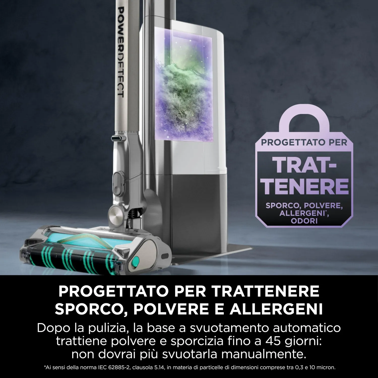 Shark PowerDetect Clean & Empty IP3257EUT aspirapolvere senza fili grigio 0,7 L