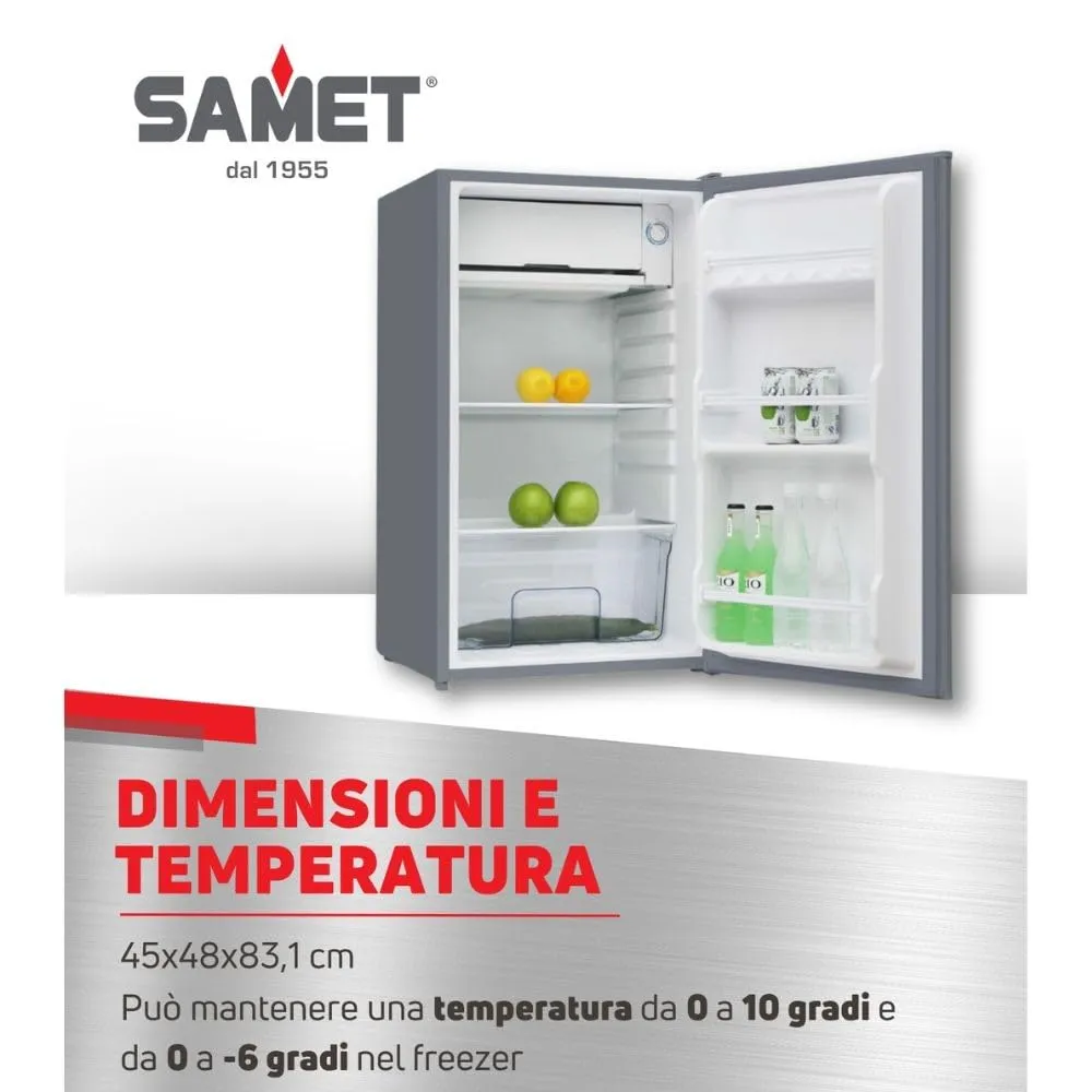 Samet Ametista90 Mini Frigo Bar 81 Lt Inox Freezer