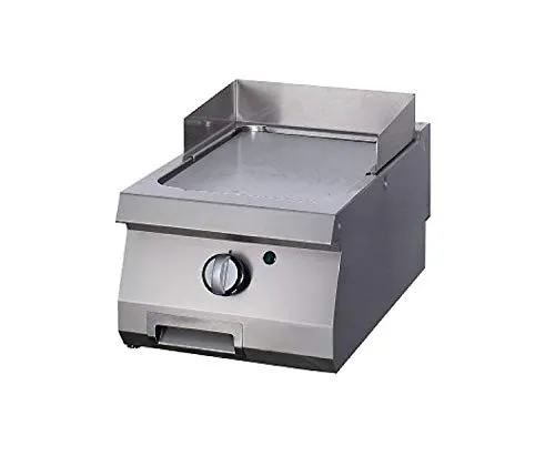Maxima Heavy Duty Piastra Gas Liscia Cromata Singola 7 kW