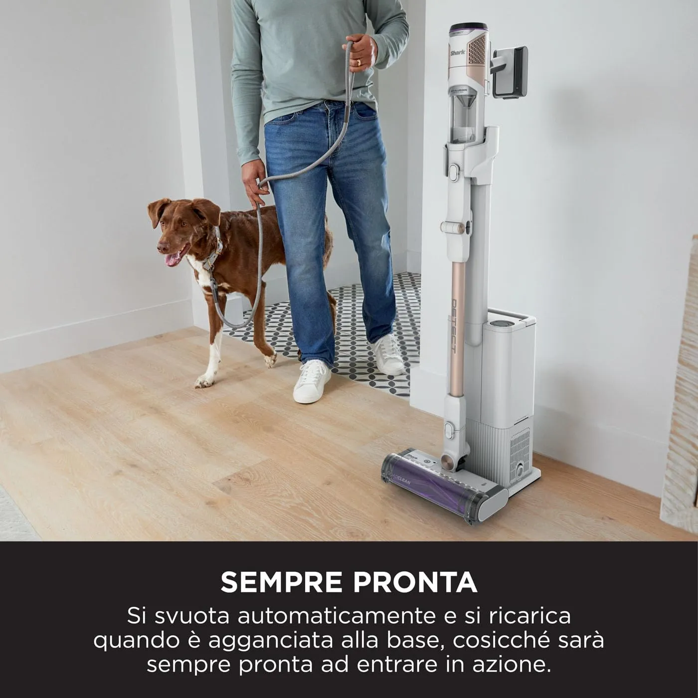 Shark Detect Clean & Empty IW3612EU aspirapolvere senza filo bianco 2L