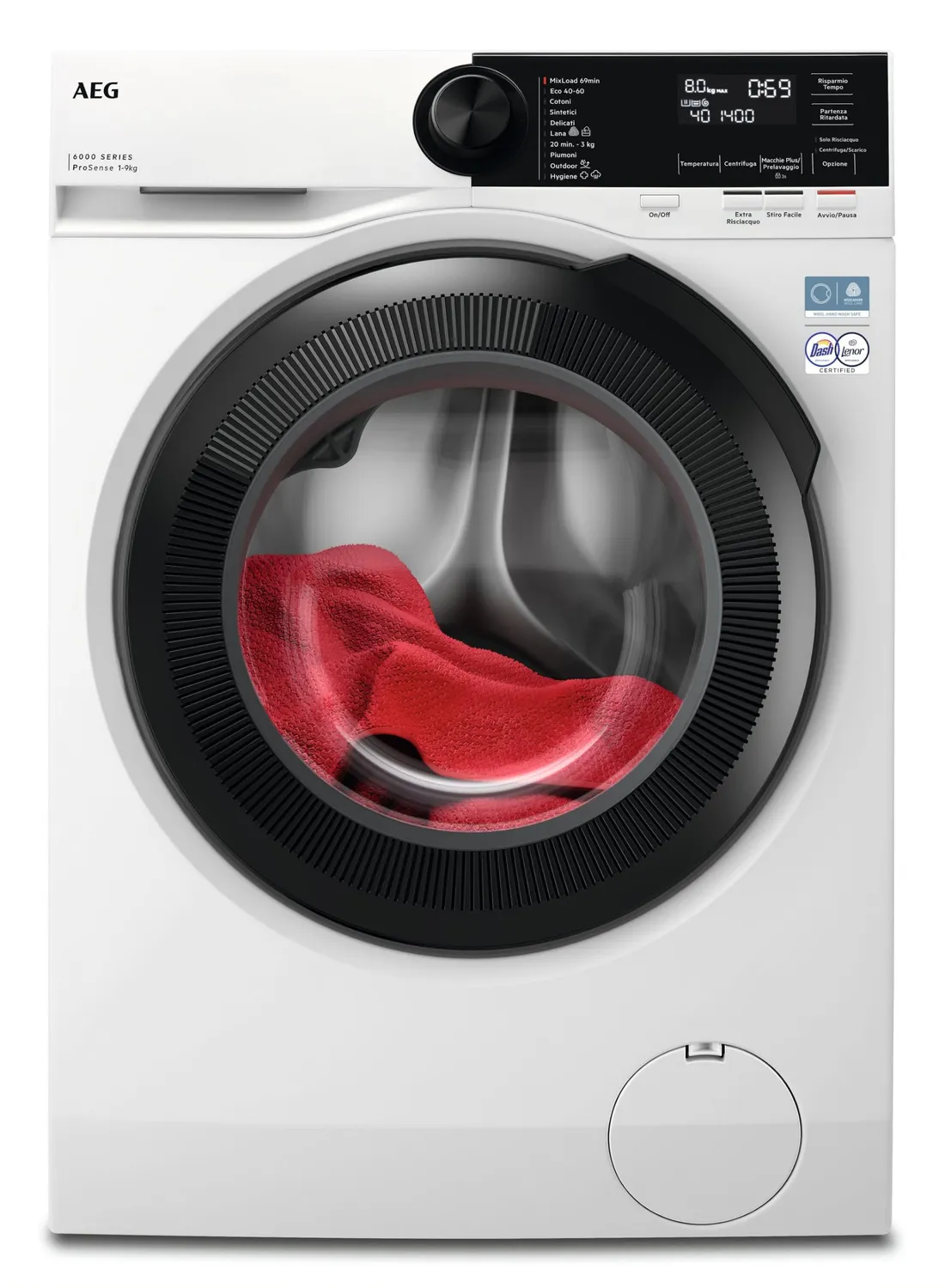 AEG Serie 7000 LR7D94GW Lavatrice 9 Kg Classe A