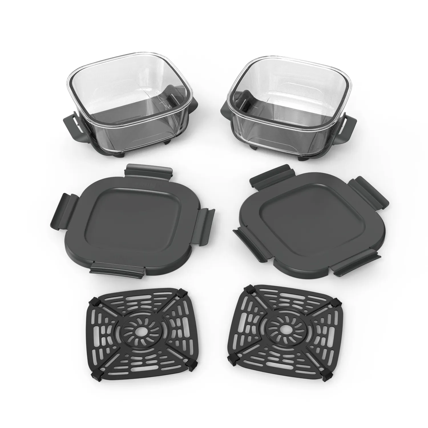 Ninja CRISPi XSKLIDPLT2EUUK contenitori vetro 1,4 L 2 pezzi