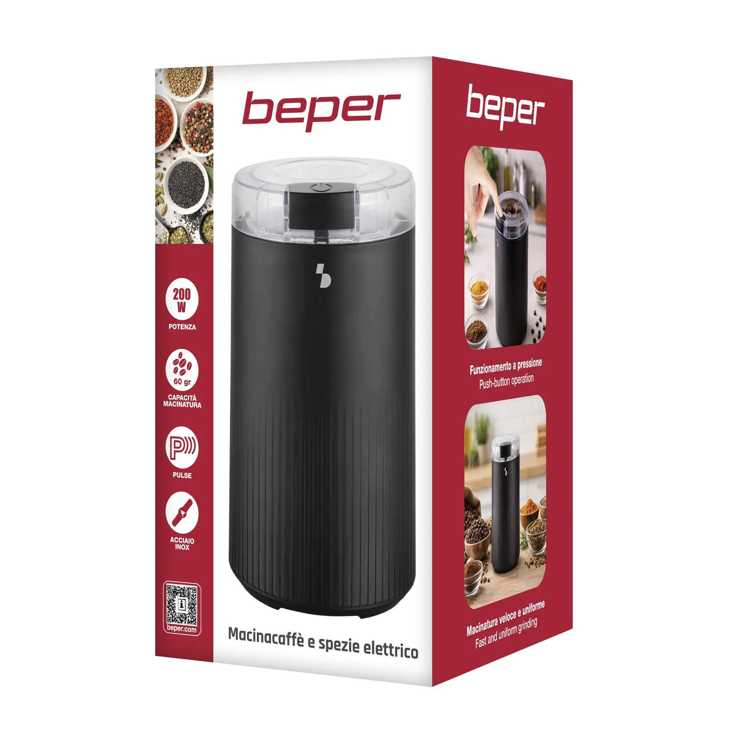 Beper Aroma P102ROB120 macinacaffè 60 g 200W