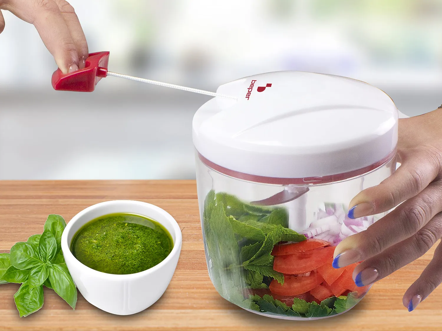 Beper C107UTT002 Tritatutto manuale a corda 1000 ml