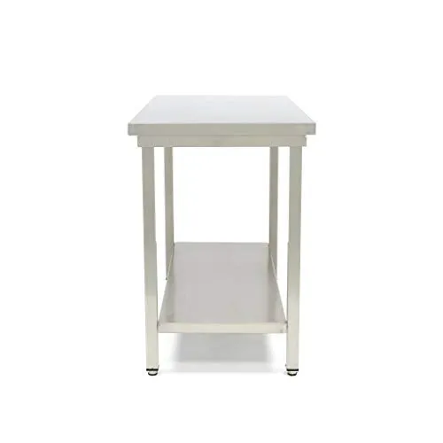 Maxima Deluxe Tavolo Lavoro Inox con Ripiano Montaggio 10'