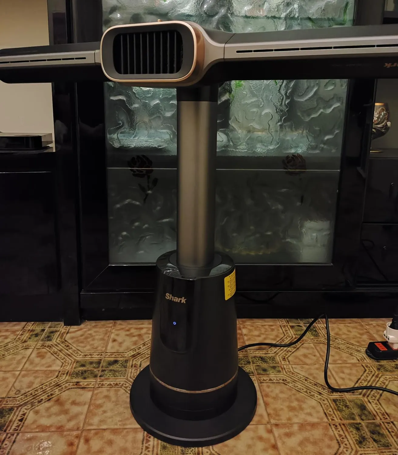 Shark TurboBlade Cool+Heat Ventilatore Caldo Freddo Grigio Oro